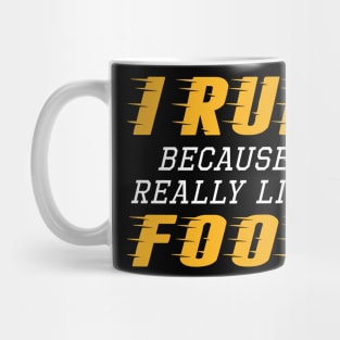 I Run Food Mug